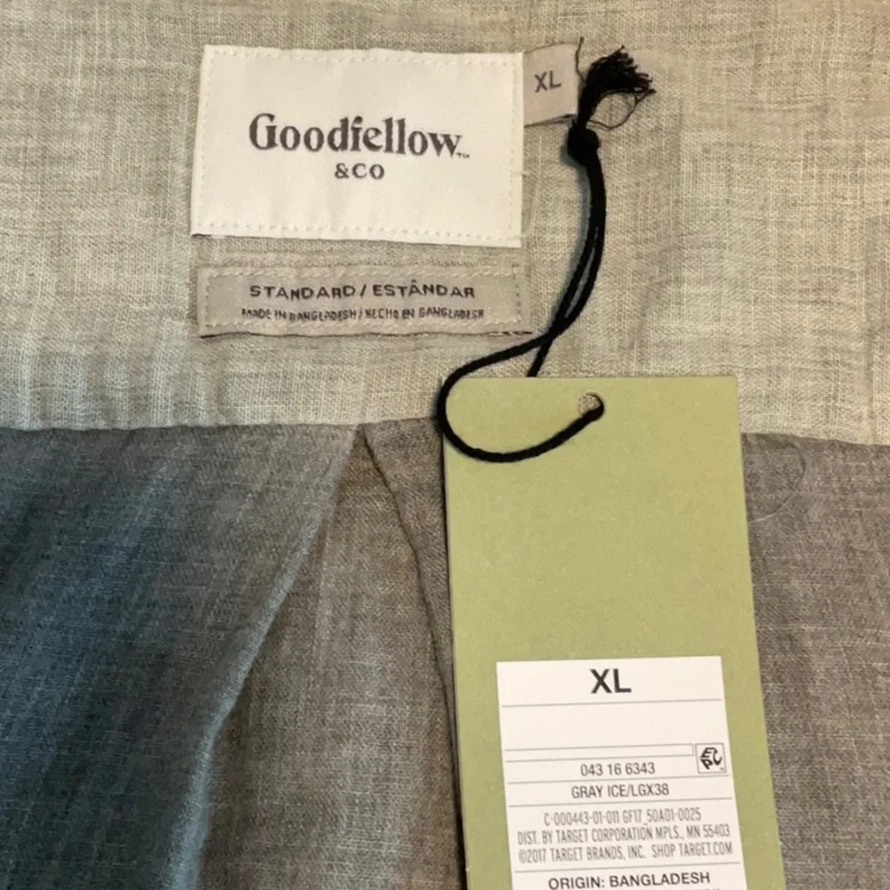 Goodiellow Classic Linen Sage Green 👔 Shirts SIZE XL